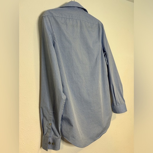 Calvin Klein Blue Slim Fit Button Down Shirt Size 15 34/35 - Picture 3 of 6